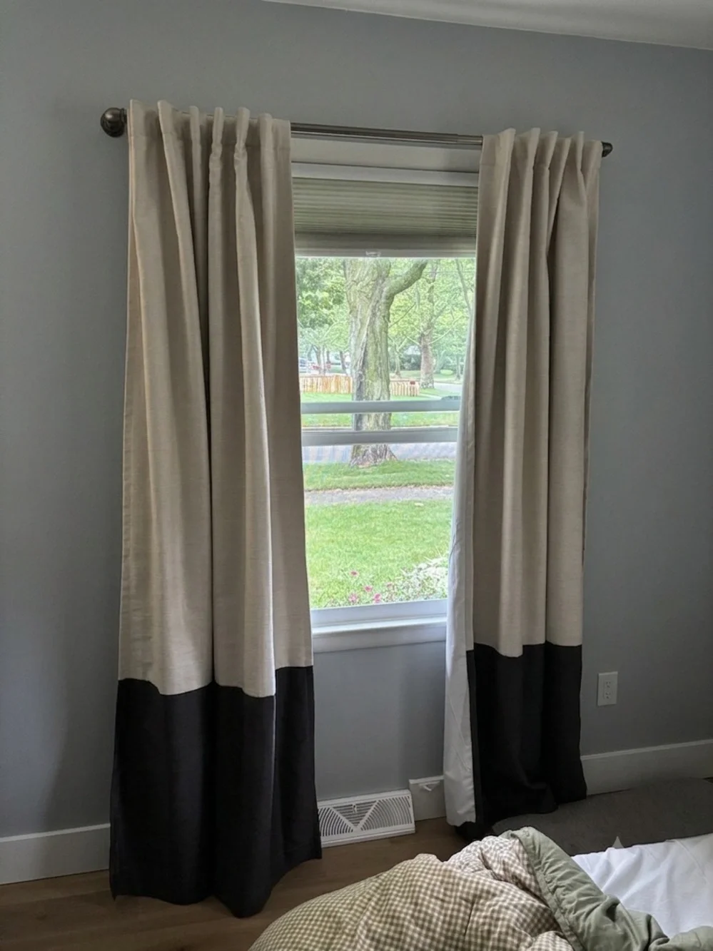 Threshold Color Block Blackout Curtains- 4 panels